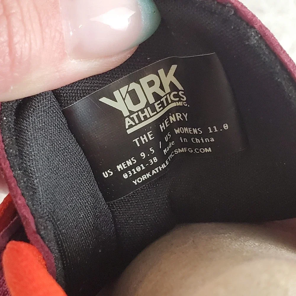 York Athletics The Henry Shoes Mens 9.5 / Womens 11 Magnta Pink Lace Up Sneakers